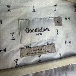 Goodfellow & Co White Shirt with Black Bow Tie Design